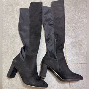 Elegant Black Heeled Boots for Women